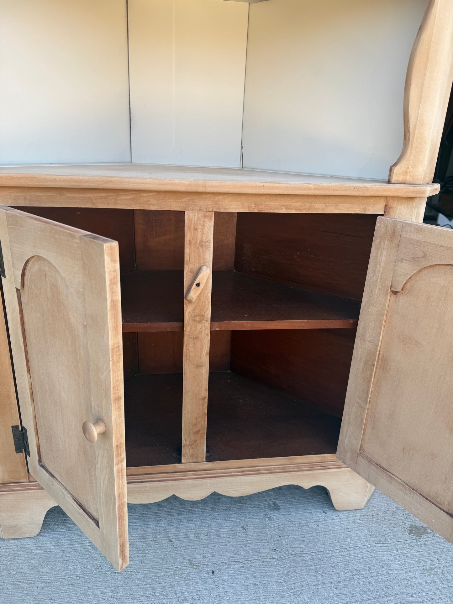Bleach & White Corner Cabinet