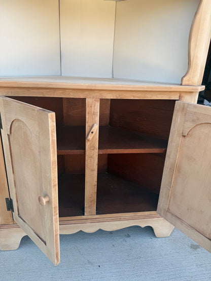 Bleach & White Corner Cabinet
