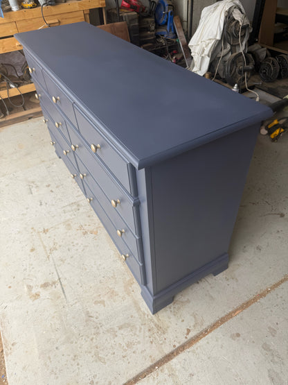 Dusty Navy Blue 7-Drawer Dresser