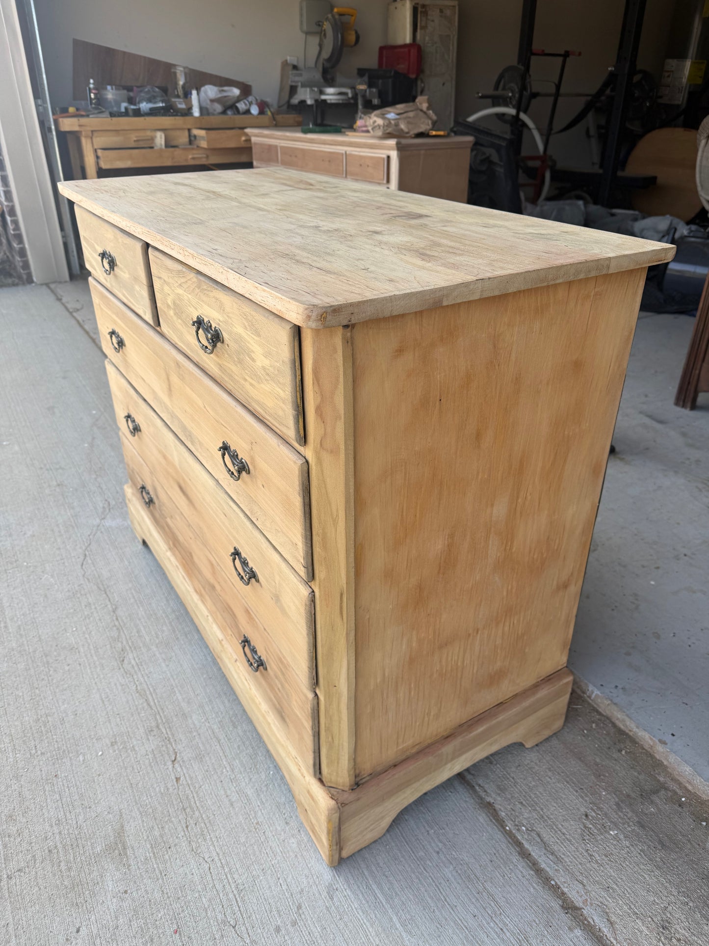 Bleached 5-Drawer Dresser