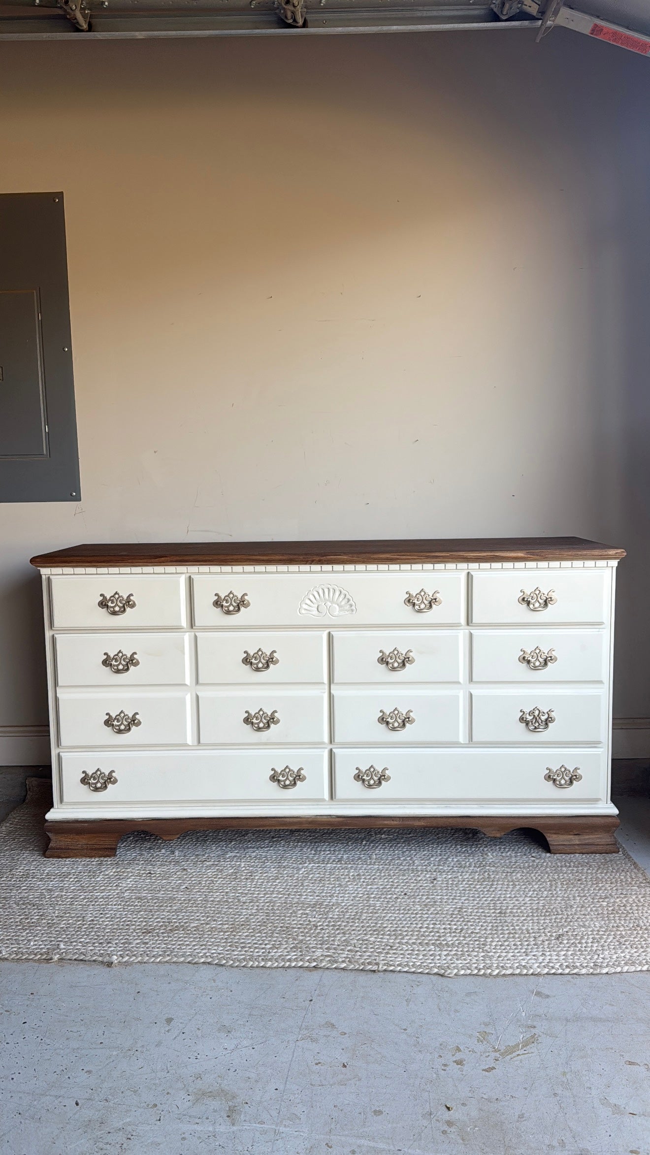 Wood & White Dresser