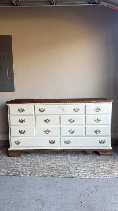 Wood & White Dresser