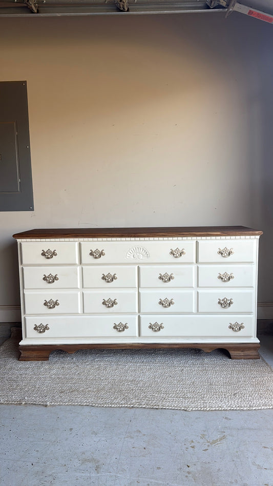 Wood & White Dresser