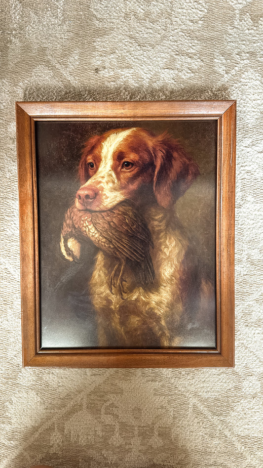 11x14 Dog with Quail Print