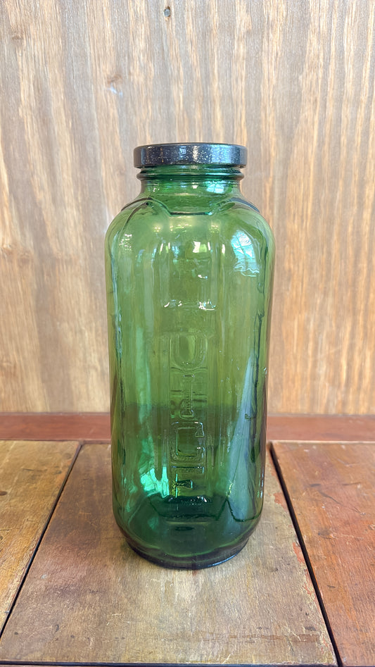 Green Vintage Water Juice Bottle Jar