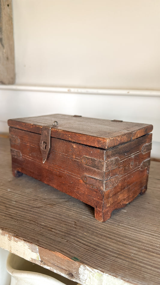 Primitive Handmade Wooden Box