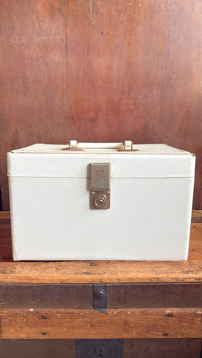 Vintage White Suitcase