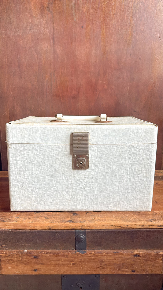 Vintage White Suitcase