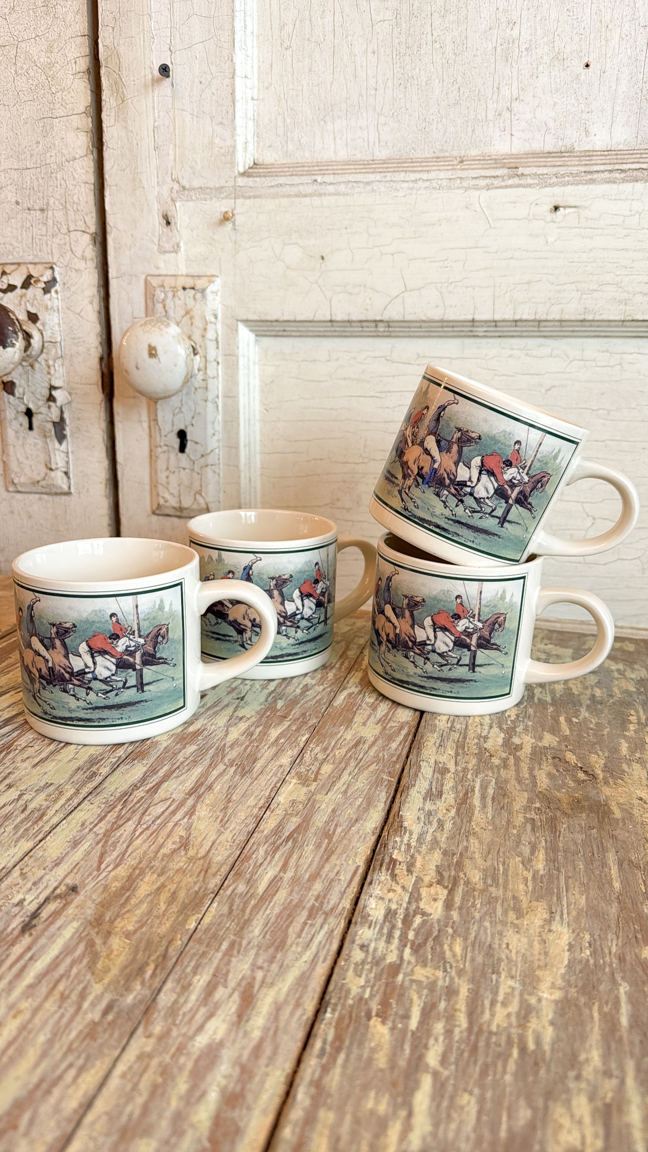 Set of 4 Vintage Polo Mugs