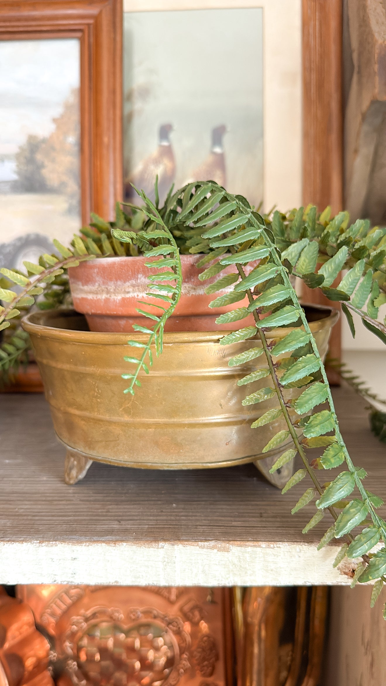 Brass Bowl Riser w/ Ornate Legs