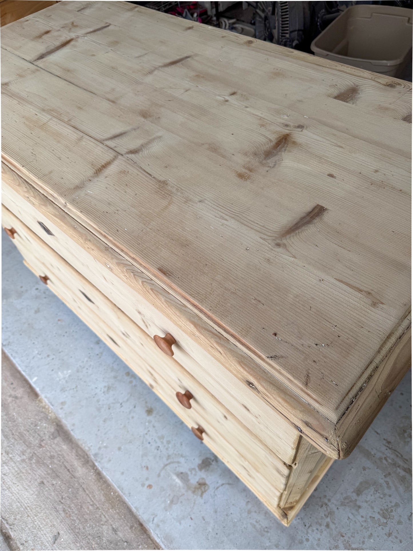 HUGE Solid Wood 3-Drawer Bleached Dresser