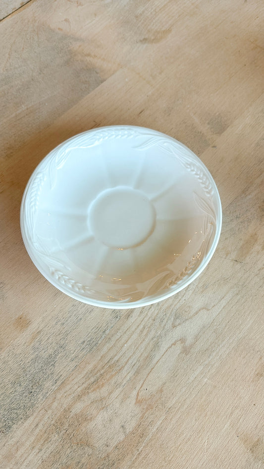 Ironstone Wheat Detailed Trim Saucer