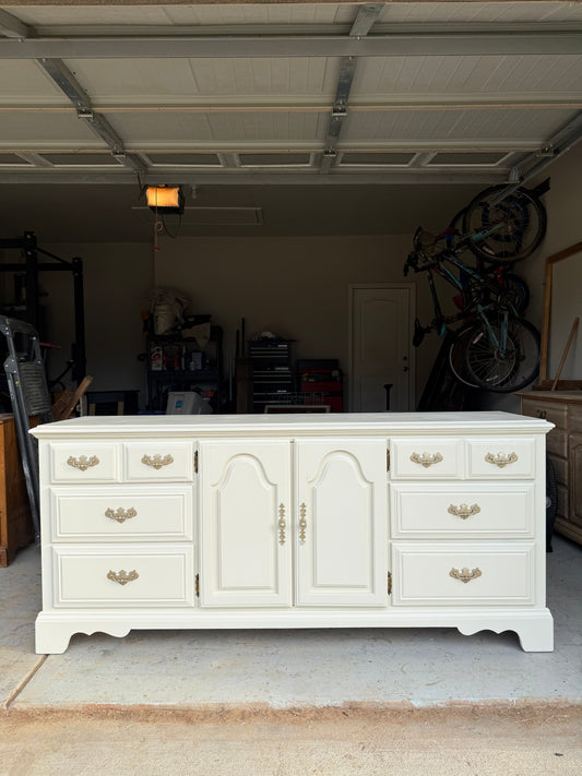 9-Drawer White Dresser