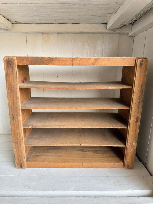 Vtg. Wooden Plate Rack