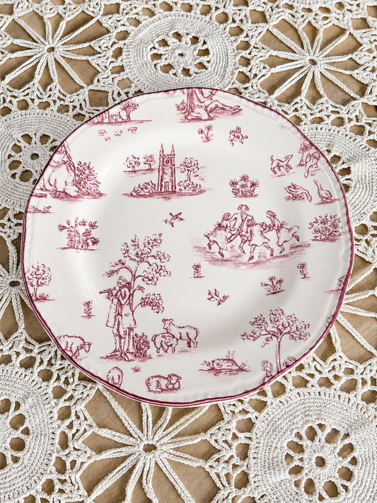 Wood & Sons Ironstone Toile Design Plates
