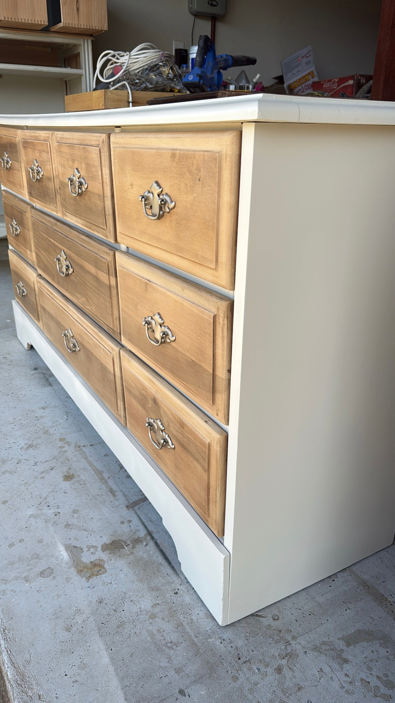 Bleach & Taupe Dresser