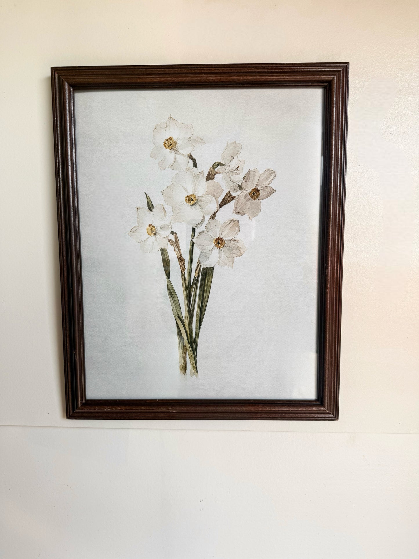 Vintage White Floral Print