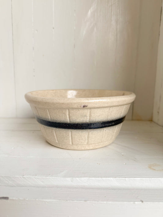 Stoneware Black Striped Mixing Bowl