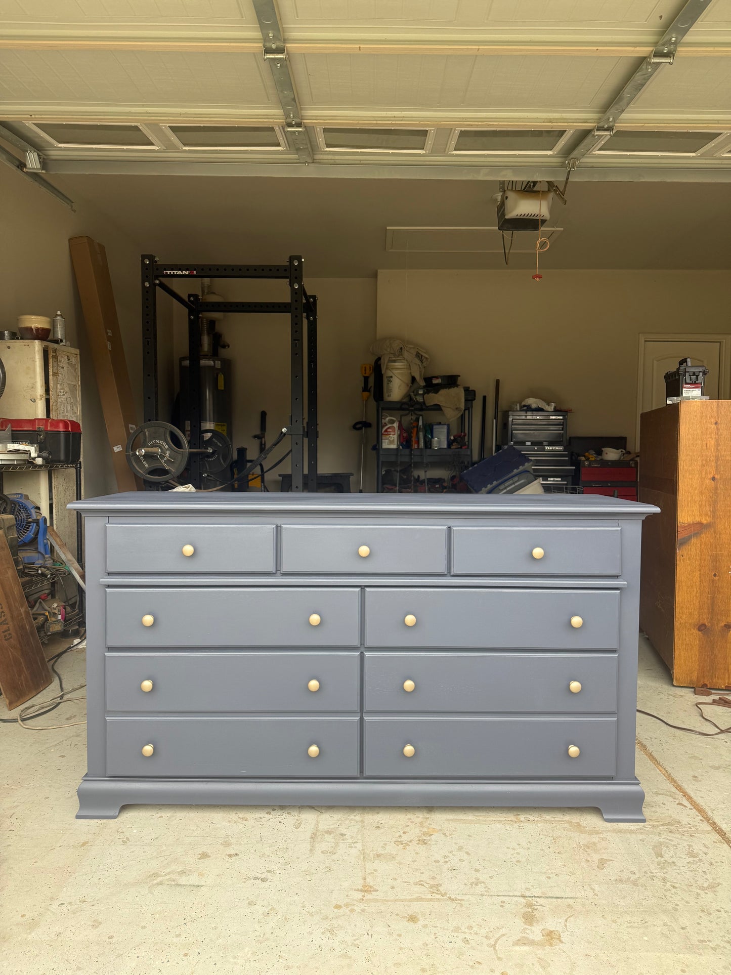 Dusty Navy Blue 7-Drawer Dresser