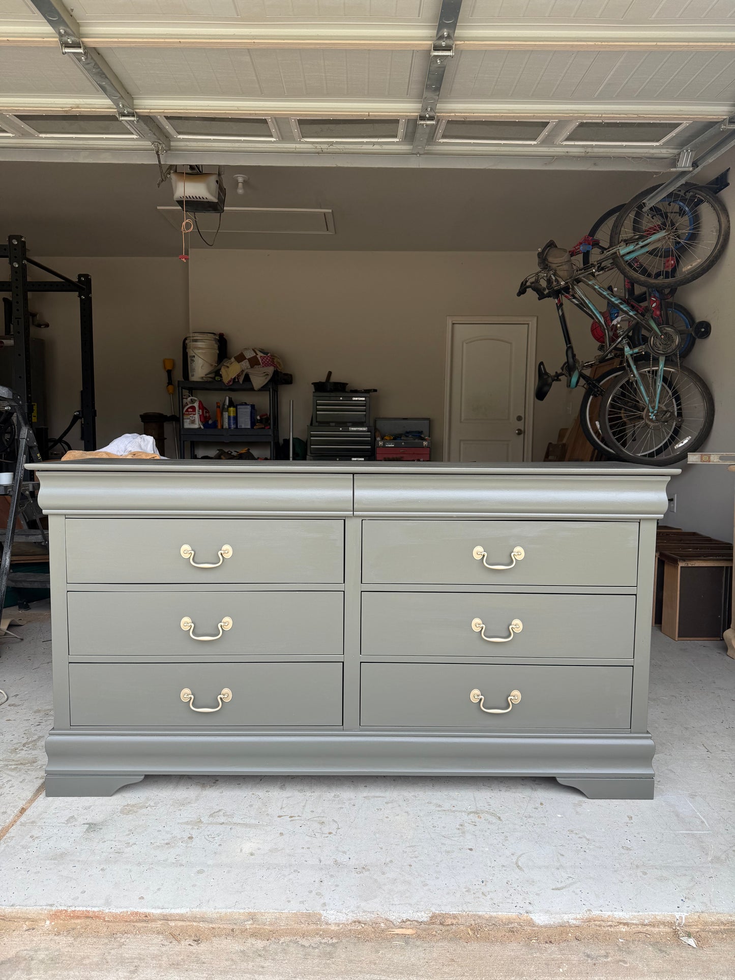 8-Drawer Deep Olive Dresser