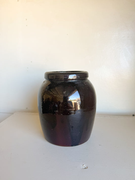7.5” Tall Brown Crock