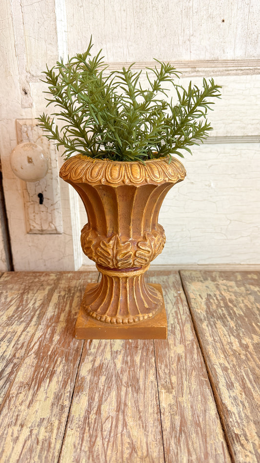 Small Urn w/ Faux Herb