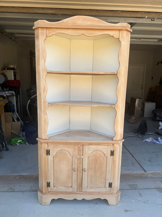 Bleach & White Corner Cabinet