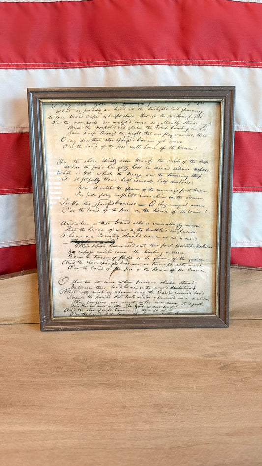 Star Spangled Banner National Anthem Print