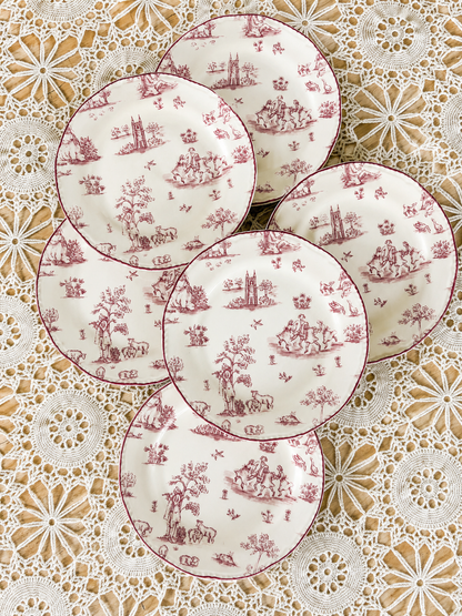 Wood & Sons Ironstone Toile Design Plates