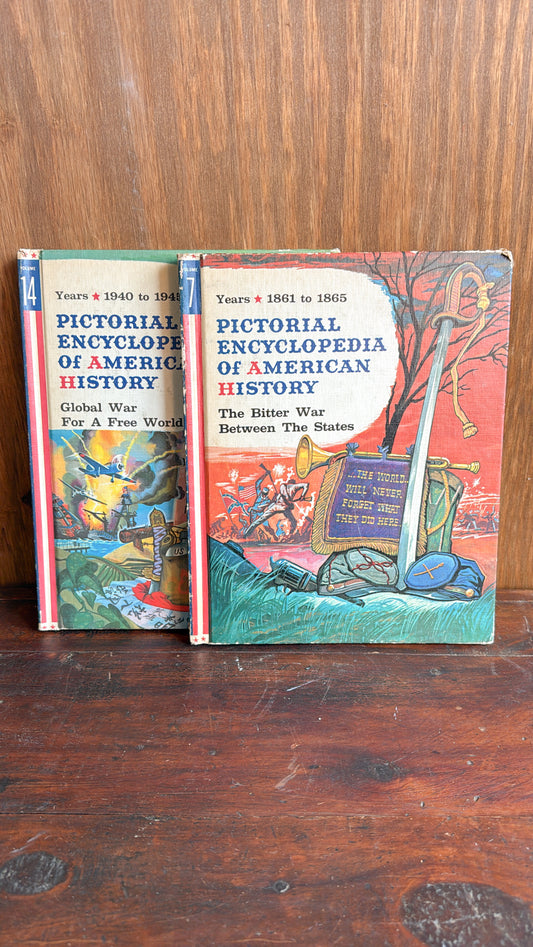 Set of 2 Vtg. American History Encyclopedias