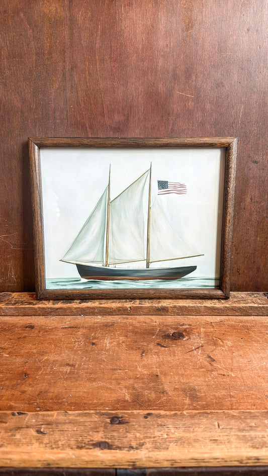 Americana Sail Boat Print