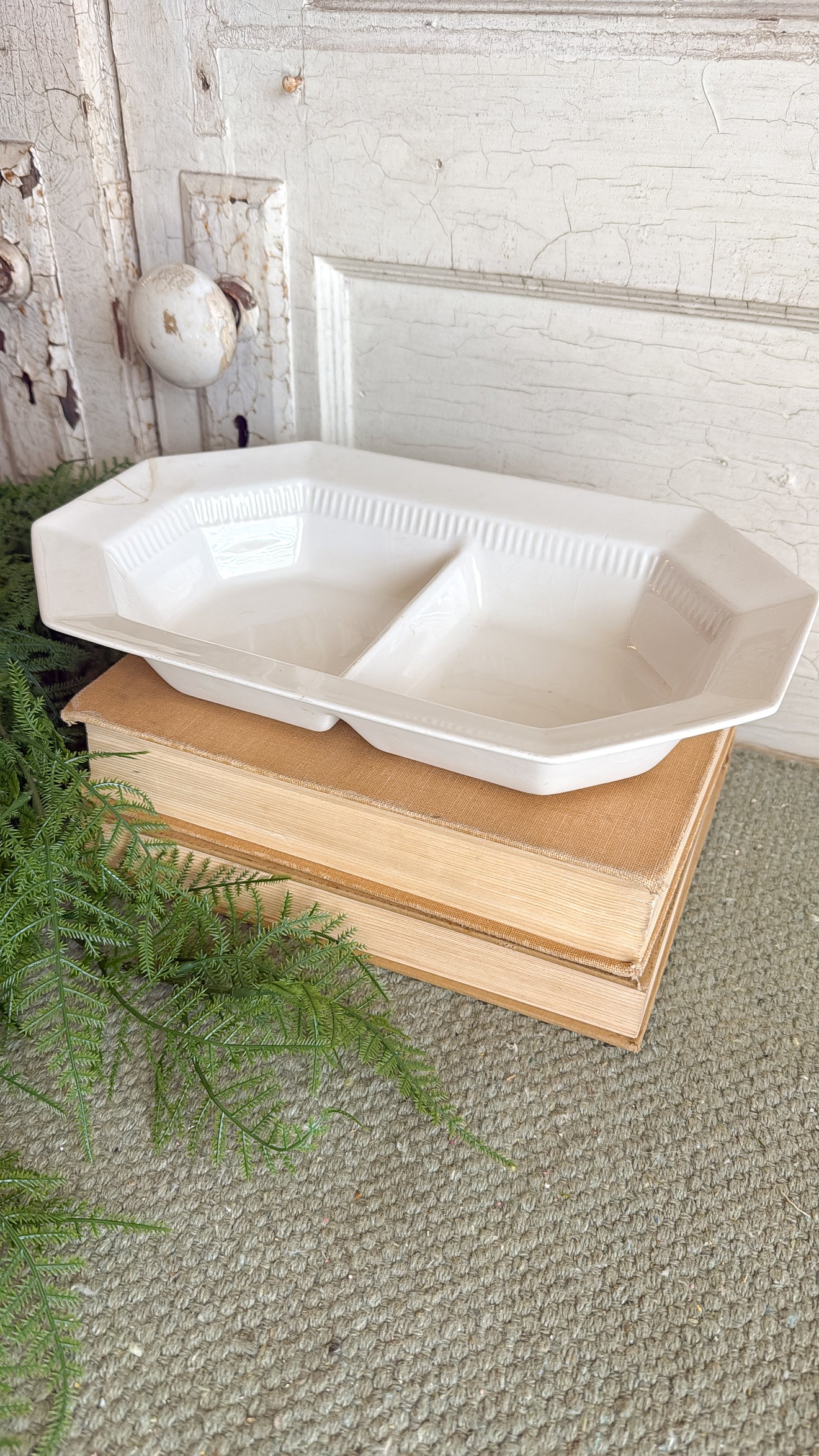 Ironstone Octagonal Middle Divider Dish