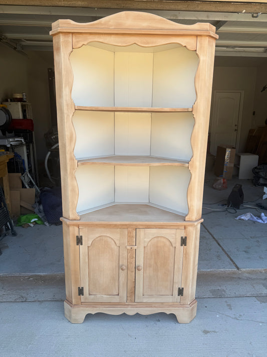 Bleach & White Corner Cabinet