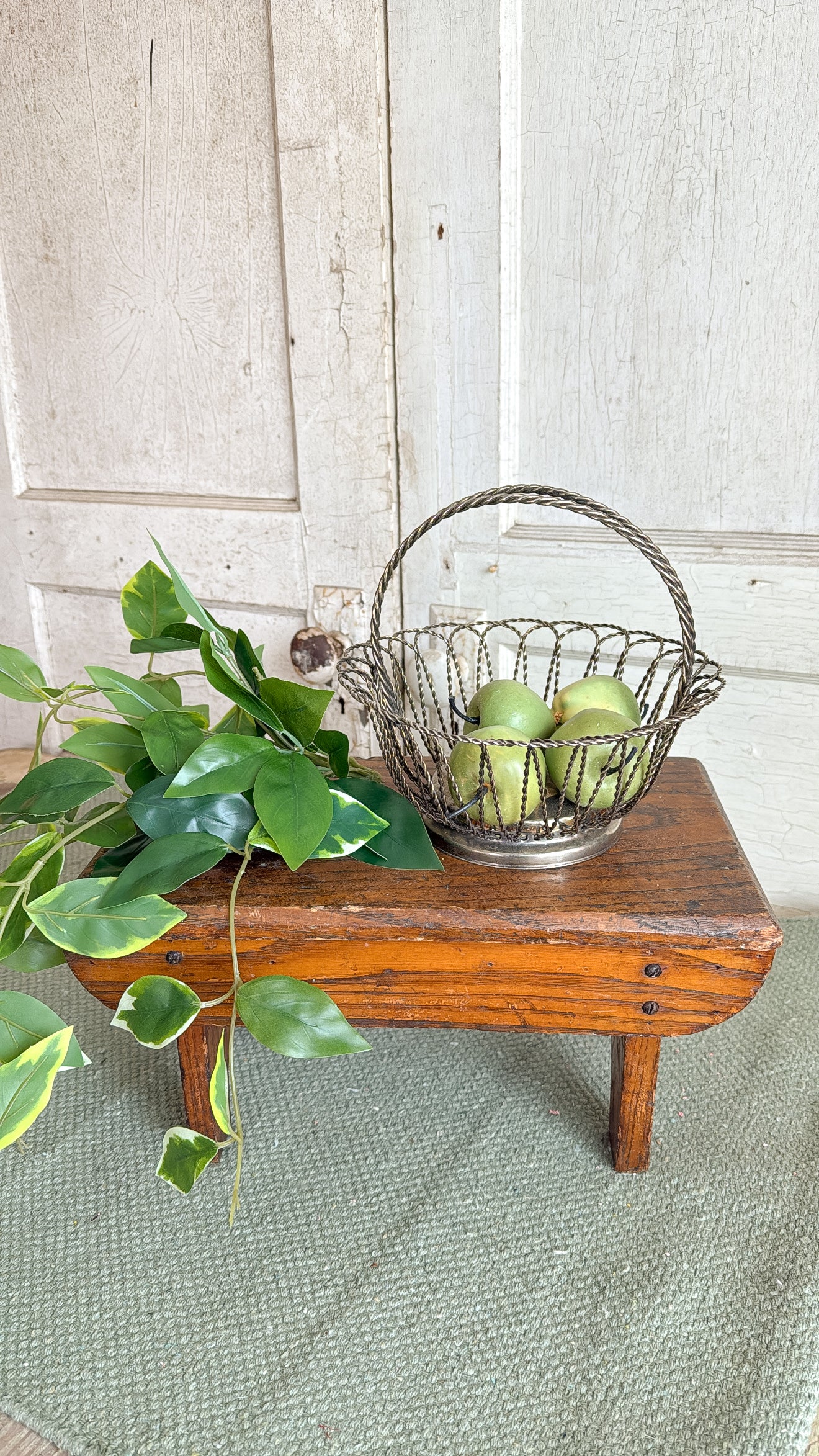 Vintage Metal Wired Basket