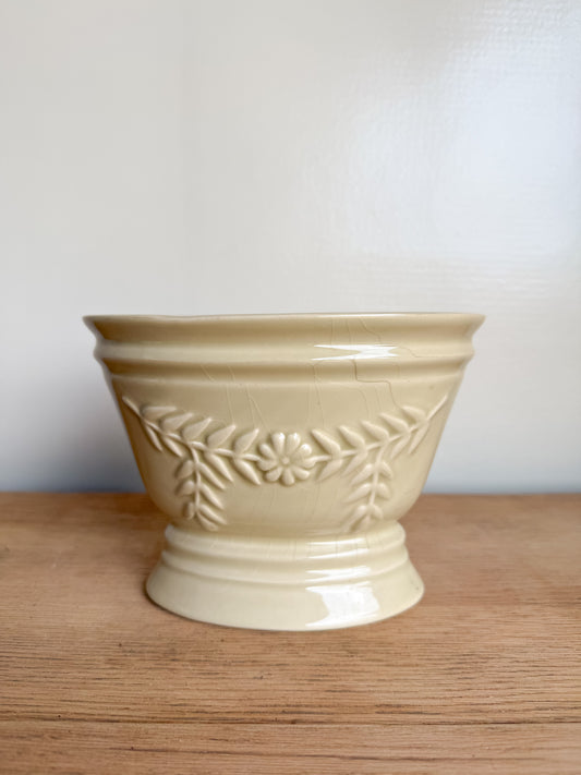 5.5” Tall Crazed Floral Planter