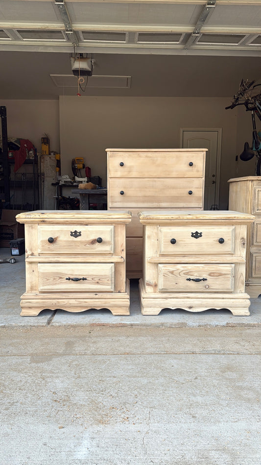 Pair of Bleached Nightstands