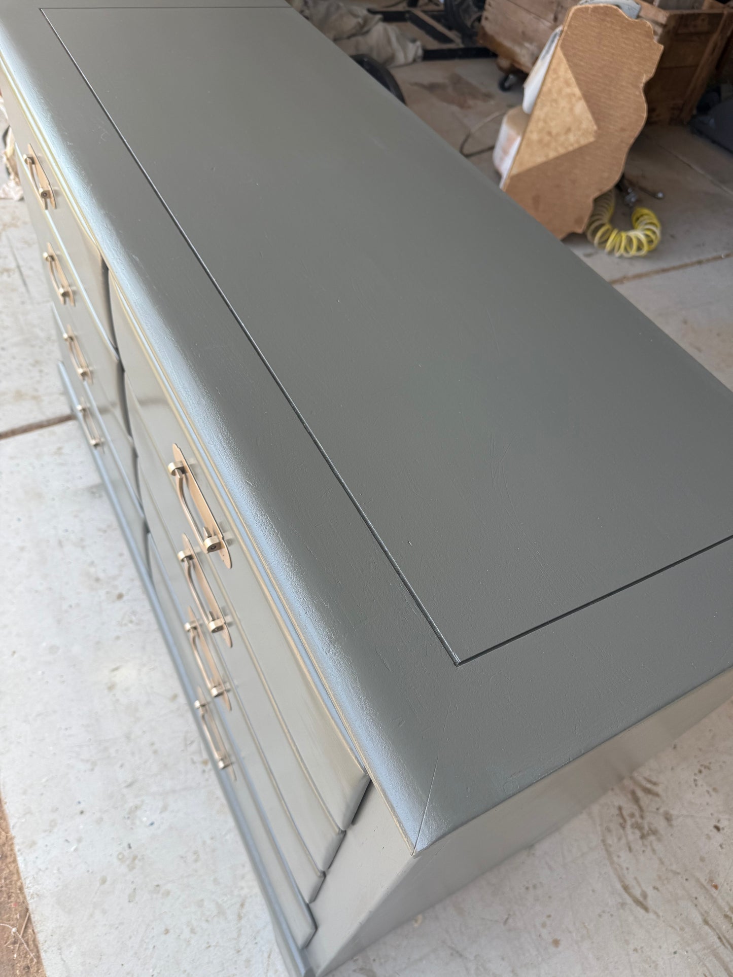 Dark Olive 8-Drawer Dresser