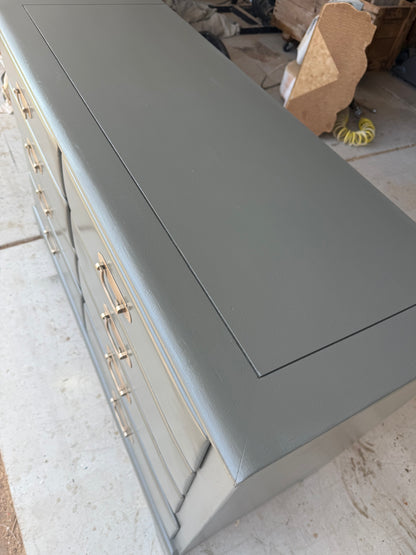 Dark Olive 8-Drawer Dresser