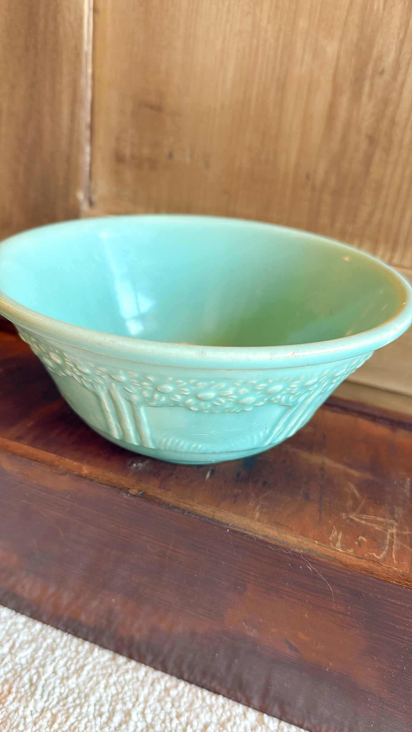 Vtg. Blue Laughlin Mixing Bowl