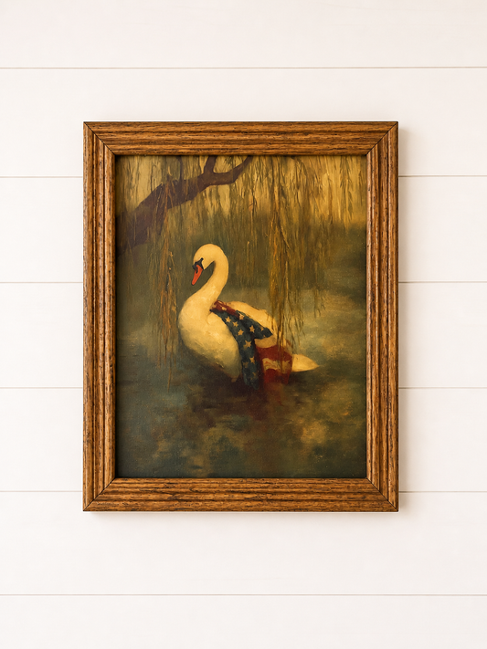 8”x10” Americana Swan Print
