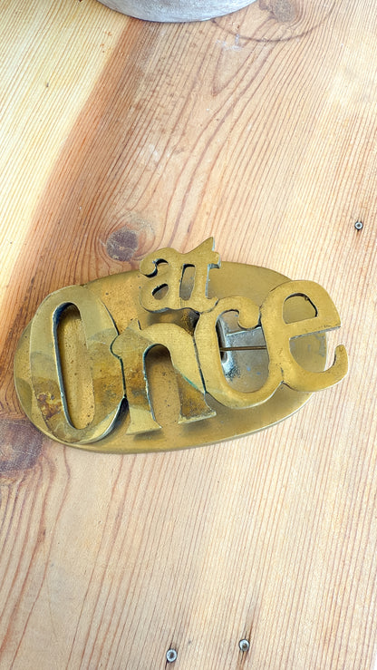 'At Once' Brass Desk Clip