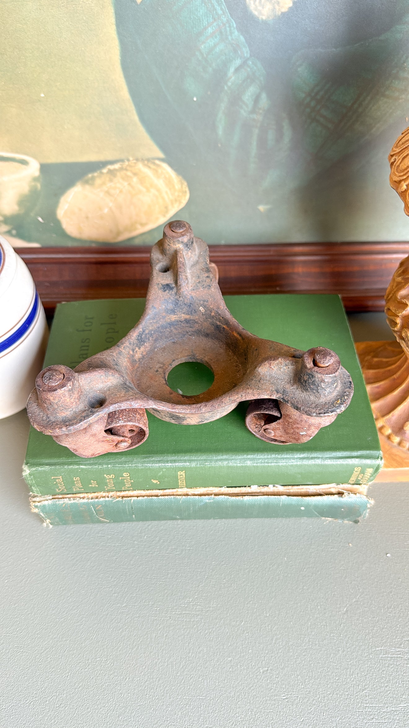 Vintage Cast Iron Dolley Wheels