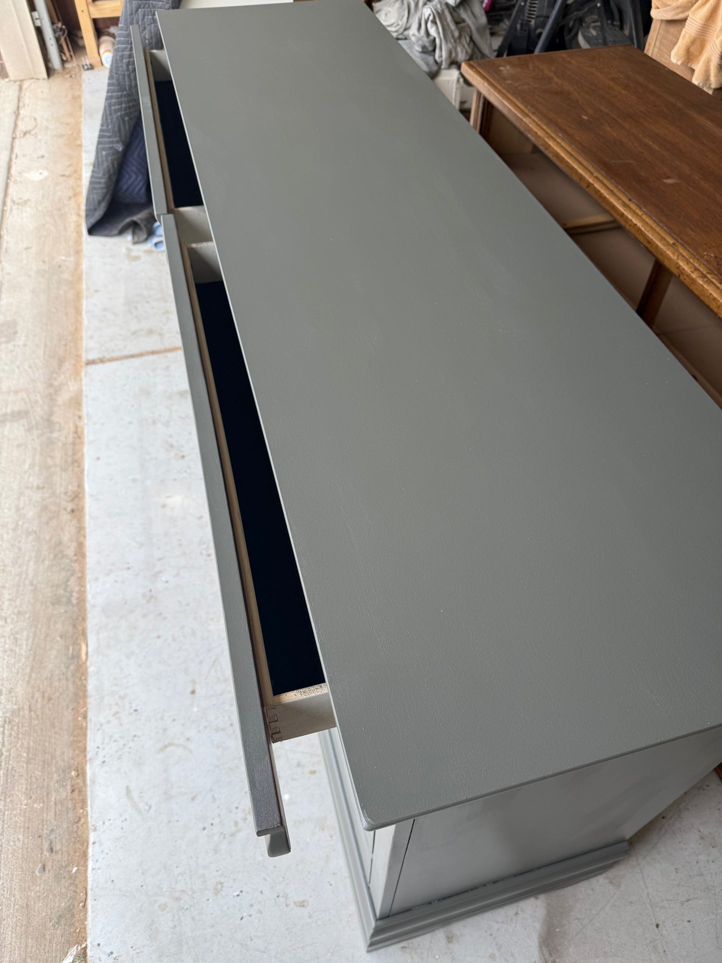 8-Drawer Deep Olive Dresser