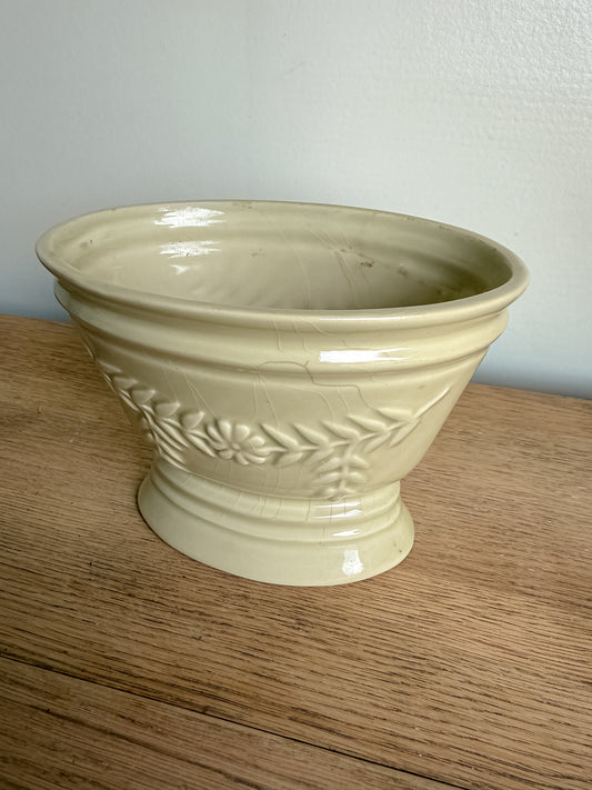 5.5” Tall Crazed Floral Planter