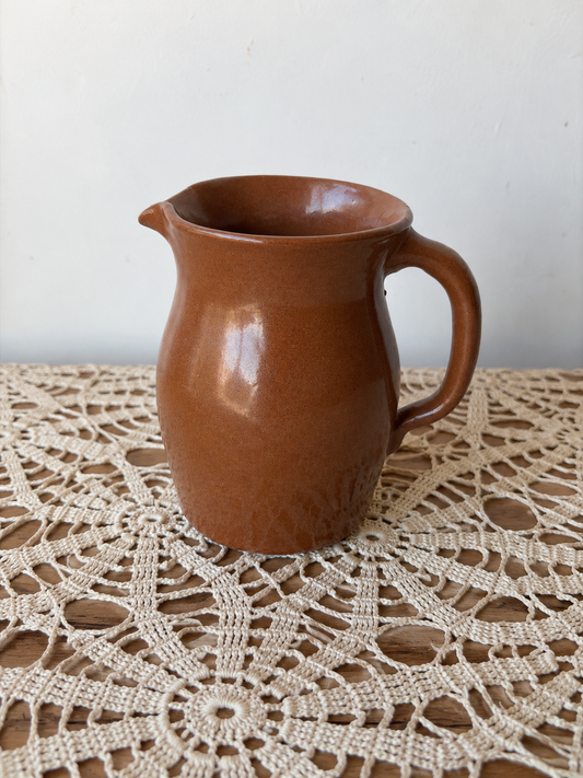 6.5” Tall Brown Crock Pitcher