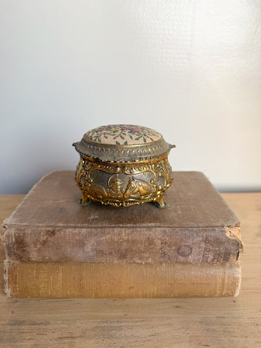 Vintage Brass Jewelry Box