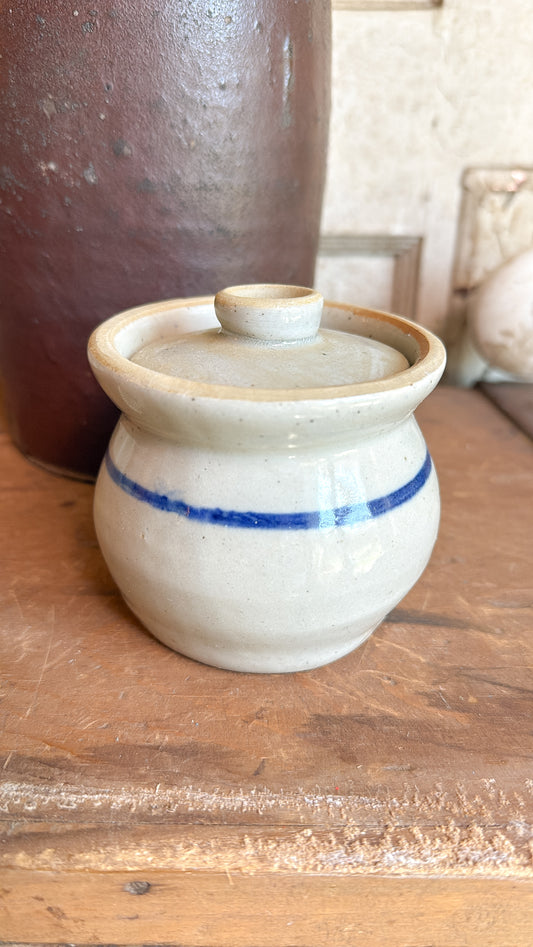 3.25" Tall Pottery Crock w/ Lid