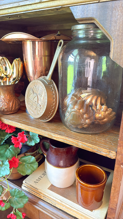 10.75" Tall Glass Jar w/ Rusty Lid