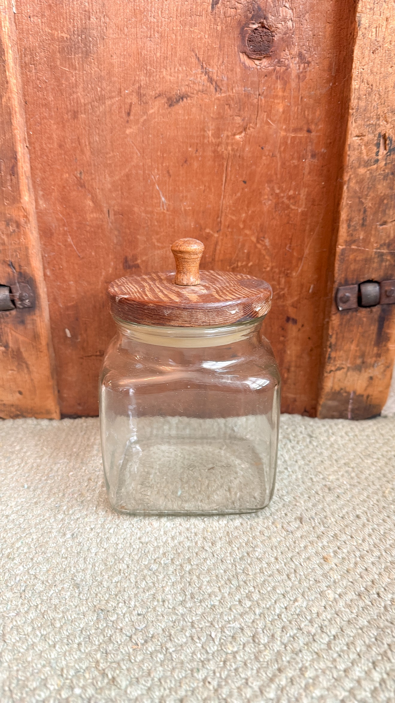 Small Wood Top Jar