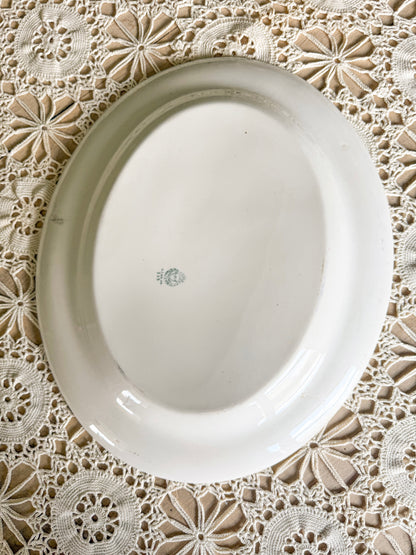 Detailed Trim Ironstone Platter